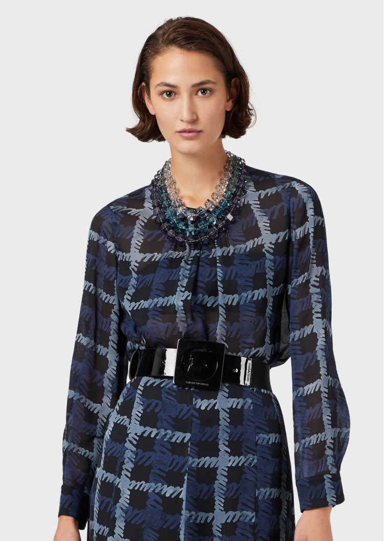 Блуза с длинным рукавом Relaxed fit для женщин (465551), цвет Синий - №2