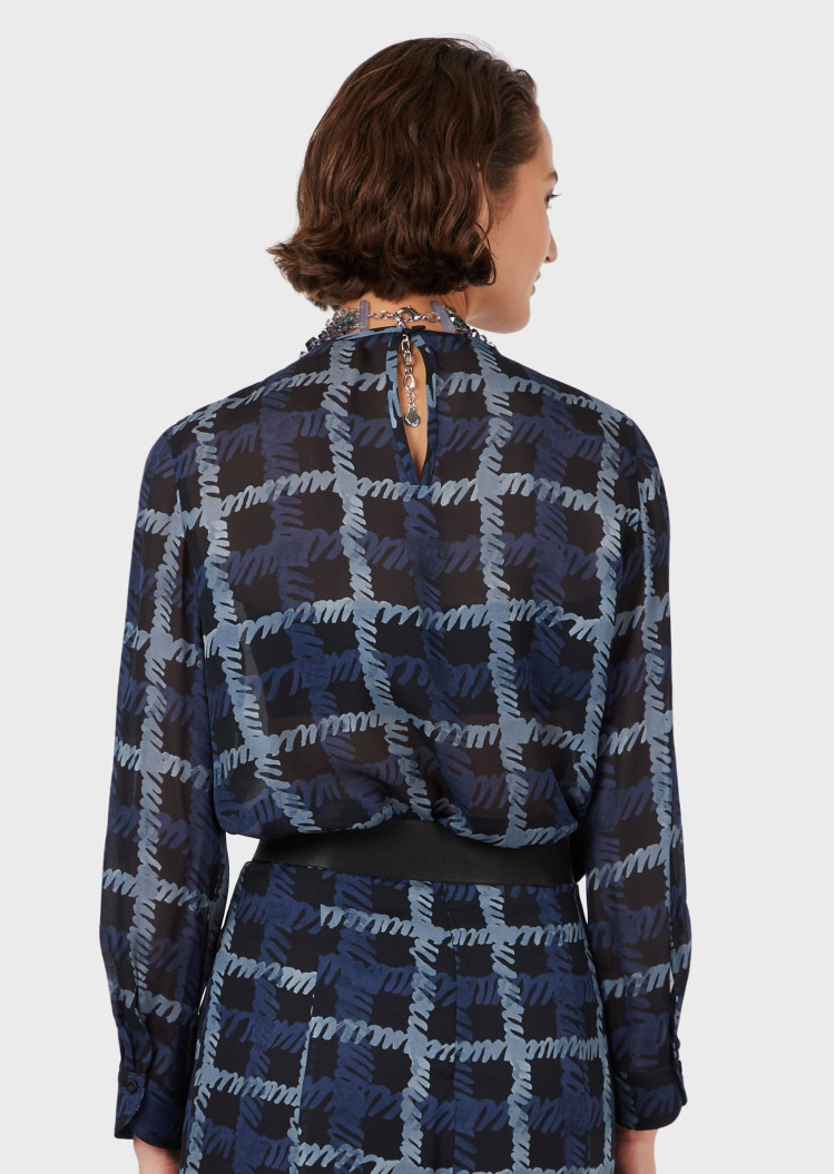 Блуза с длинным рукавом Relaxed fit для женщин (465551), цвет Синий - №3