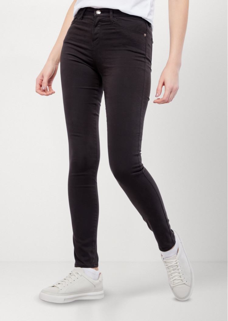 Брюки 5 карманов Extra slim Extra-slim fit Низкая для женщин (465562), цвет Черный - №1