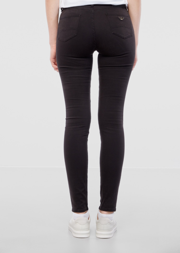 Брюки 5 карманов Extra slim Extra-slim fit Низкая для женщин (465562), цвет Черный - №2