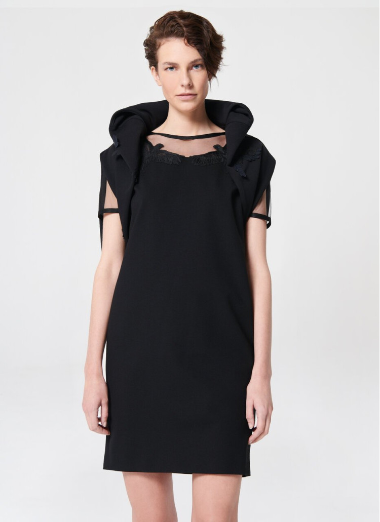 Сукні міді Slim fit для жінок (466092), колір Чорний - №2