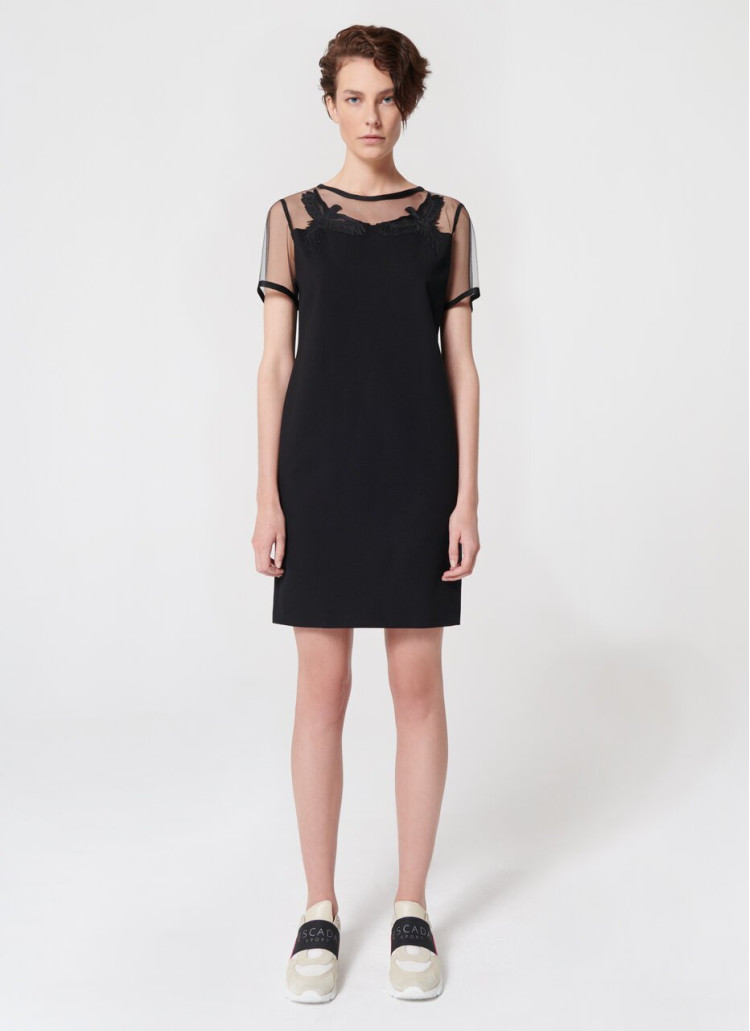 Сукні міді Slim fit для жінок (466092), колір Чорний - №3