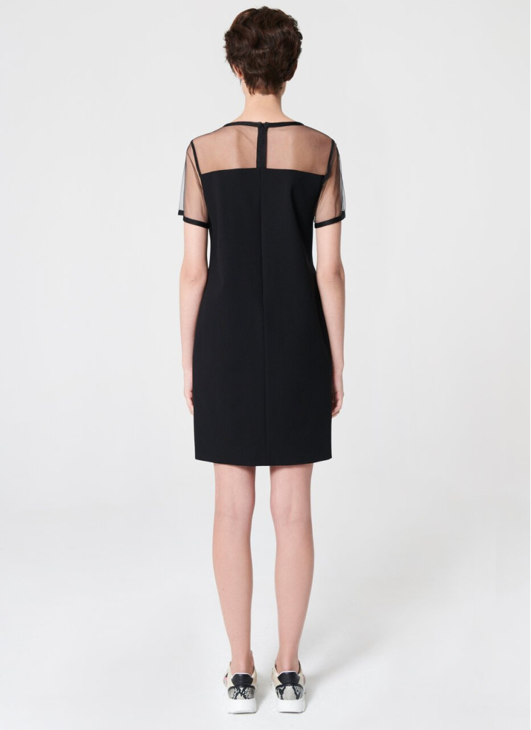 Сукні міді Slim fit для жінок (466092), колір Чорний - №4