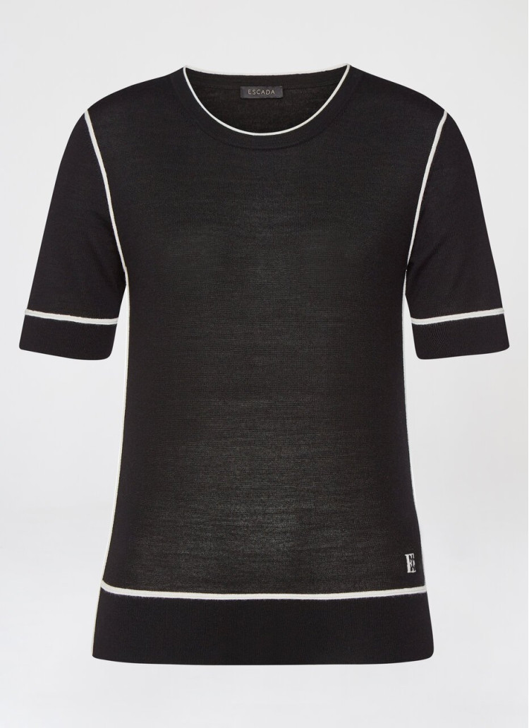 Топ с коротким рукавом Regular fit для женщин (466097), цвет Черный - №1