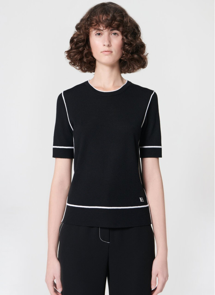 Топ с коротким рукавом Regular fit для женщин (466097), цвет Черный - №2