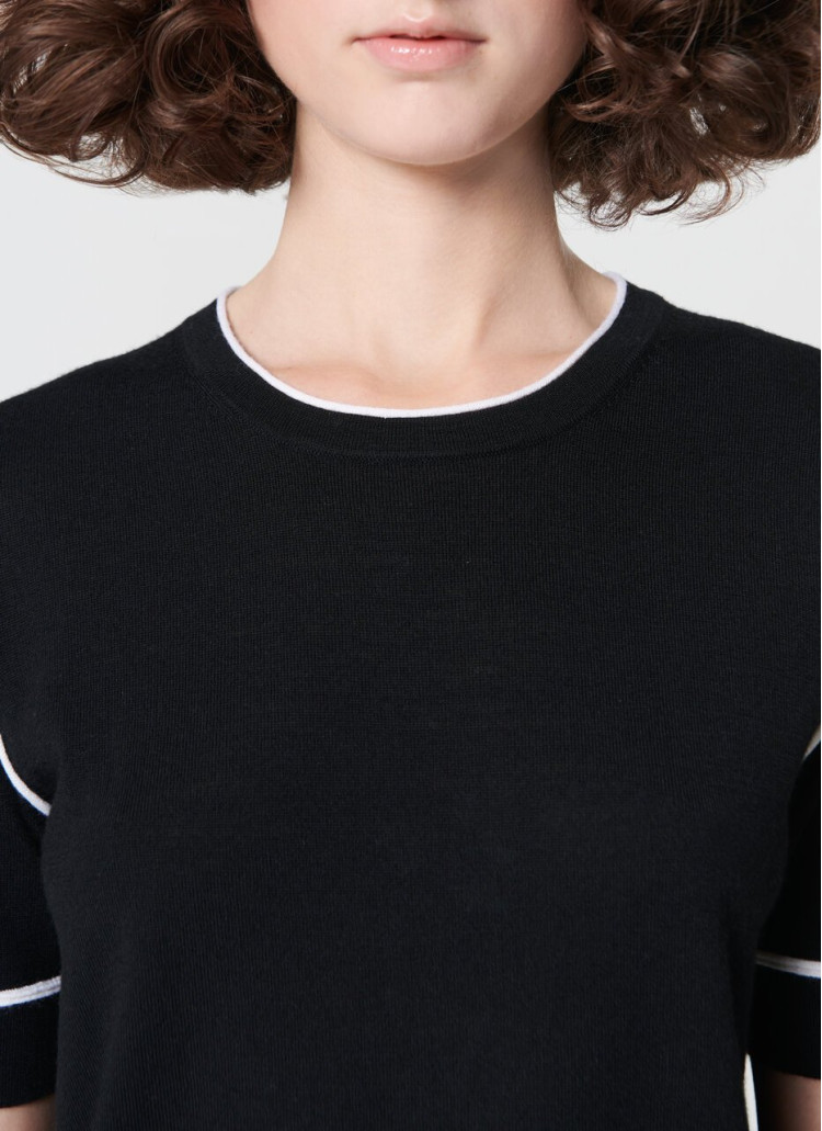 Топ с коротким рукавом Regular fit для женщин (466097), цвет Черный - №3