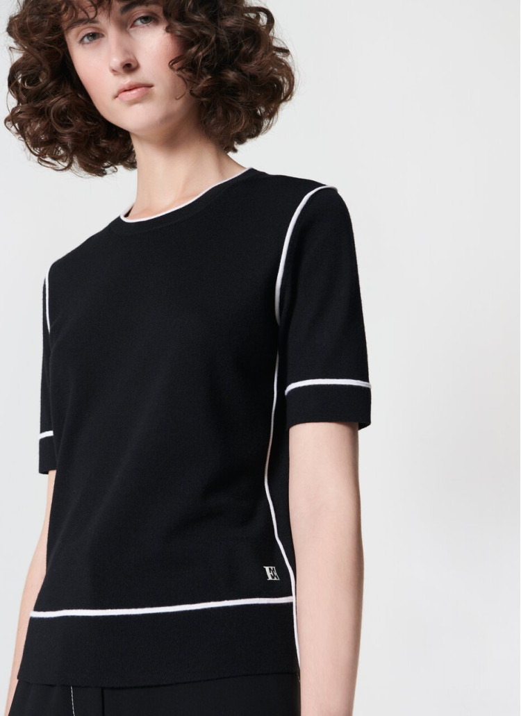 Топ с коротким рукавом Regular fit для женщин (466097), цвет Черный - №5