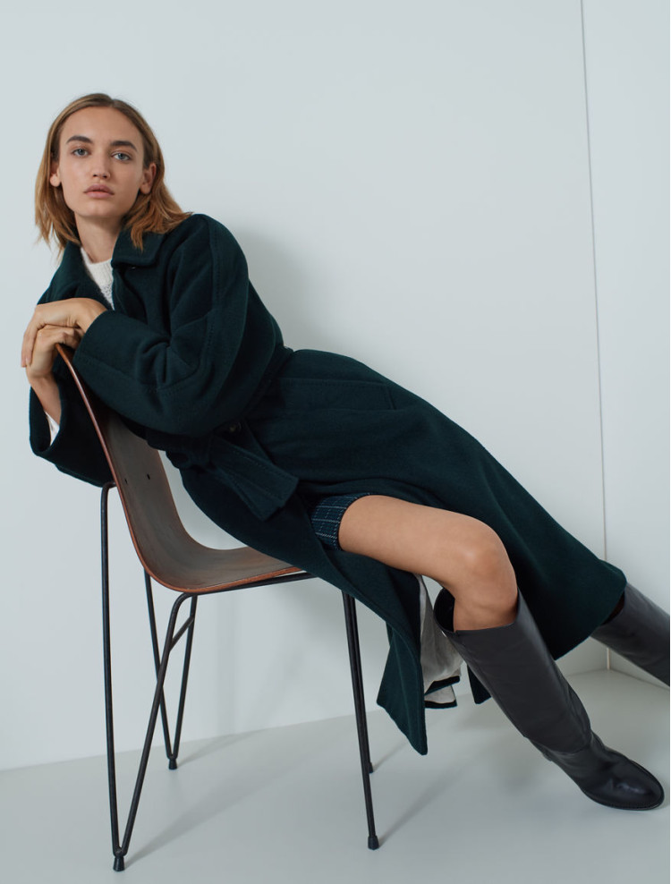 Пальто зимнее Regular fit для женщин (466424), цвет Зеленый - №4