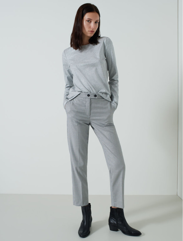 Футболка с длинным рукавом Regular fit для женщин (466485), цвет Серый - №3