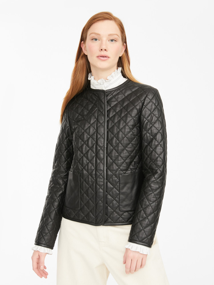 Куртка кожанная Regular fit для женщин (466825), цвет Черный - №3