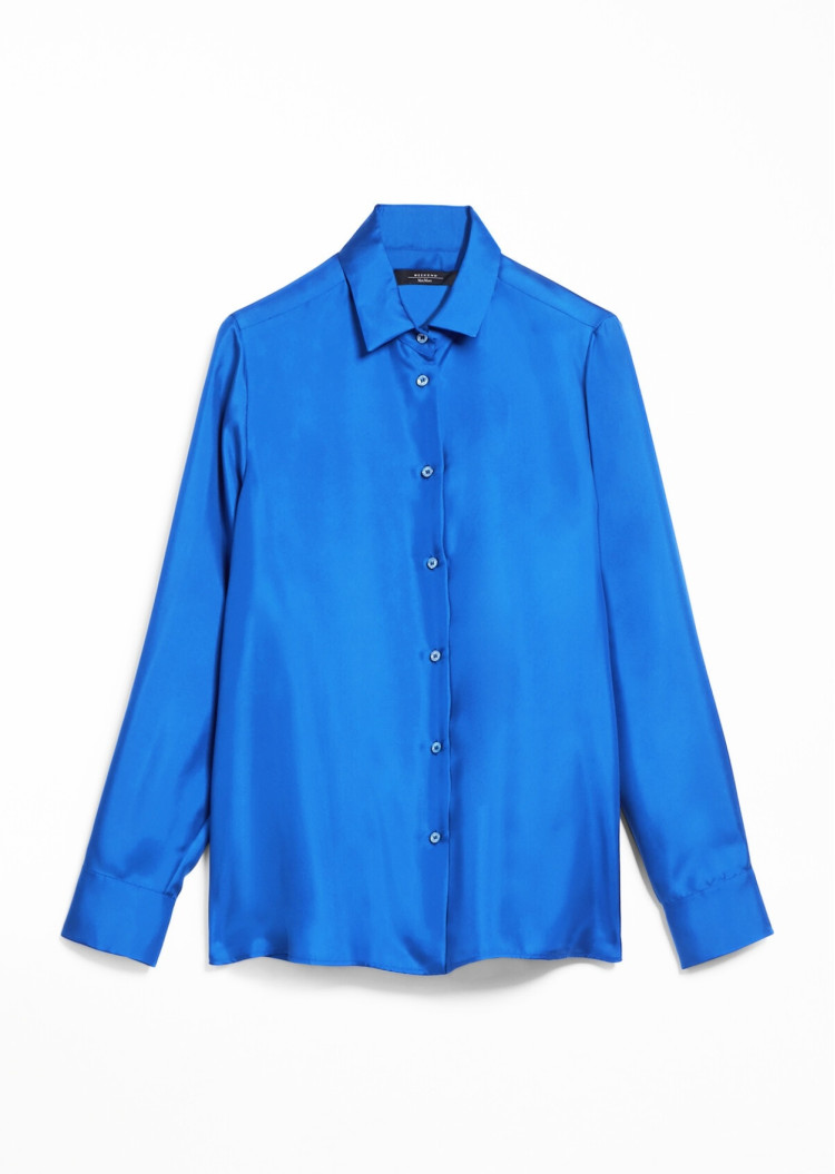 Блуза с длинным рукавом Regular fit для женщин (466877), цвет Синий - №1