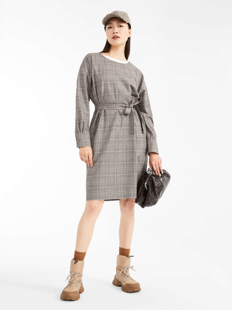 Сукні міді Regular fit для жінок (466909), колір Сірий - №3