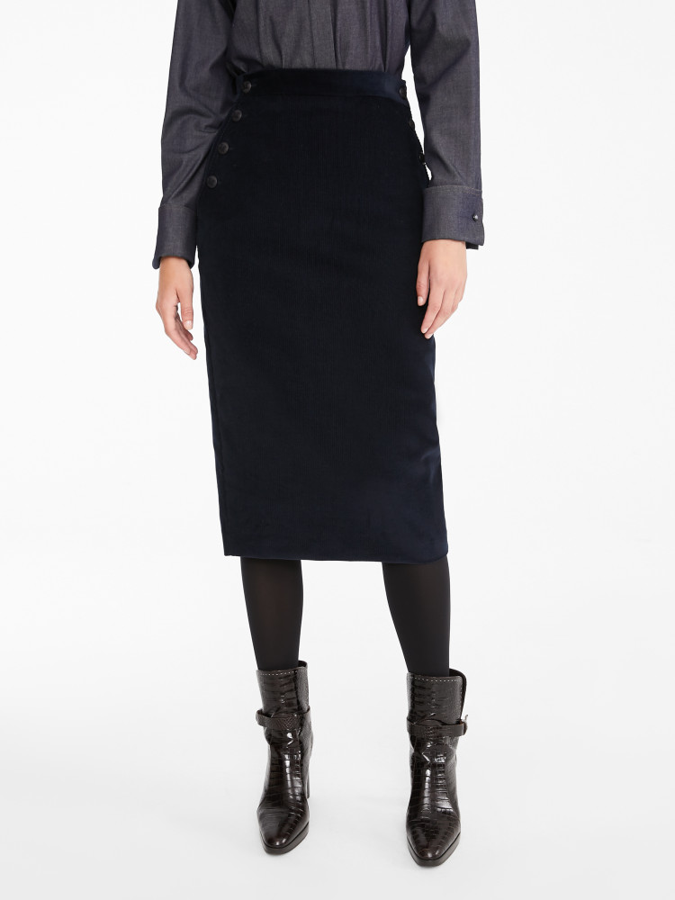 Юбка миди Slim fit для женщин (466971), цвет Синий - №2