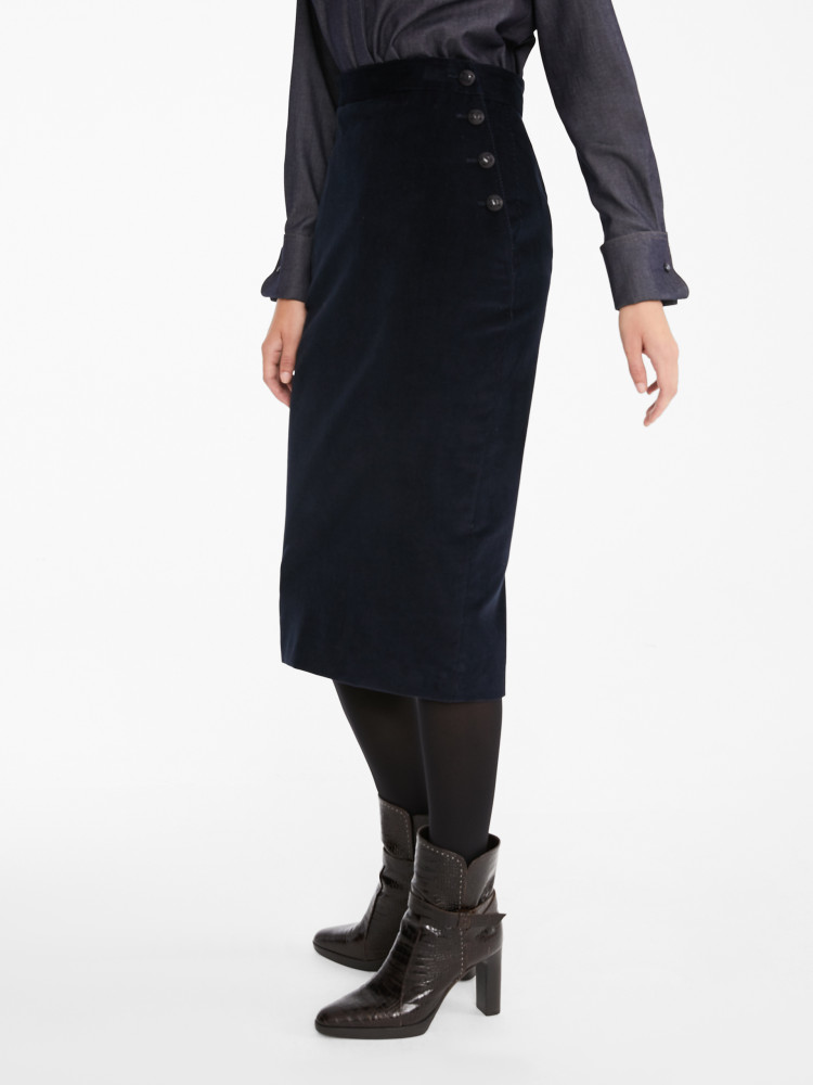 Юбка миди Slim fit для женщин (466971), цвет Синий - №3