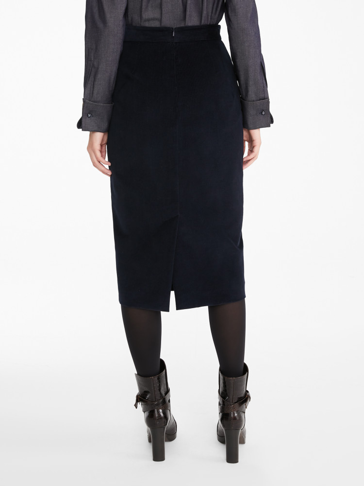 Юбка миди Slim fit для женщин (466971), цвет Синий - №4