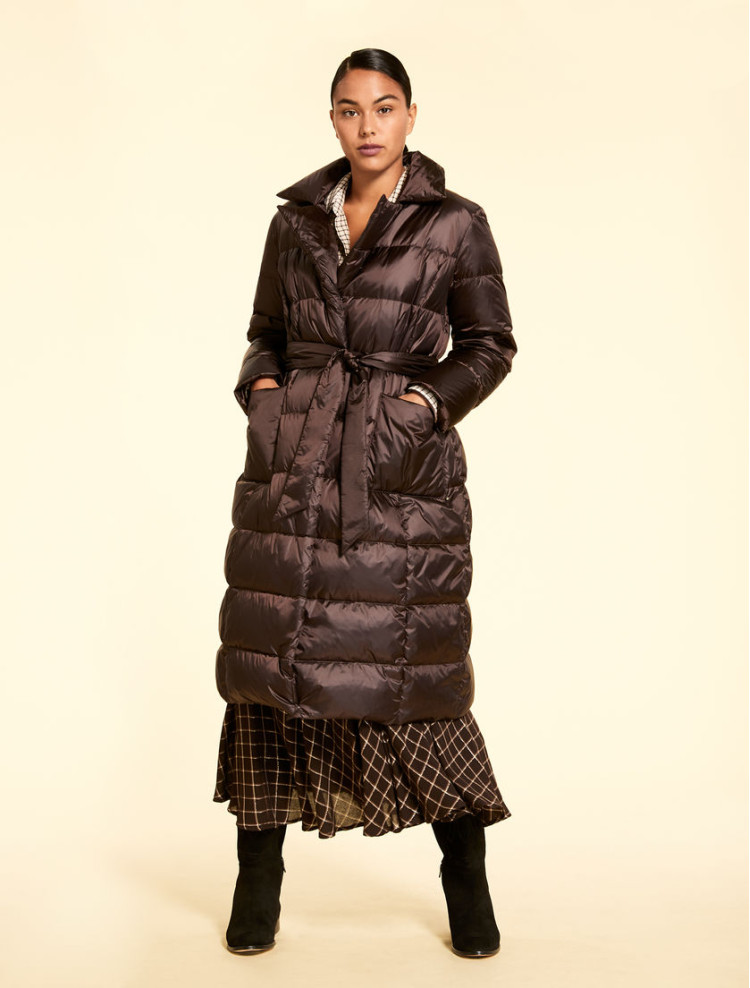Пуховик Regular fit для жінок (467023), колір Коричневий - №1