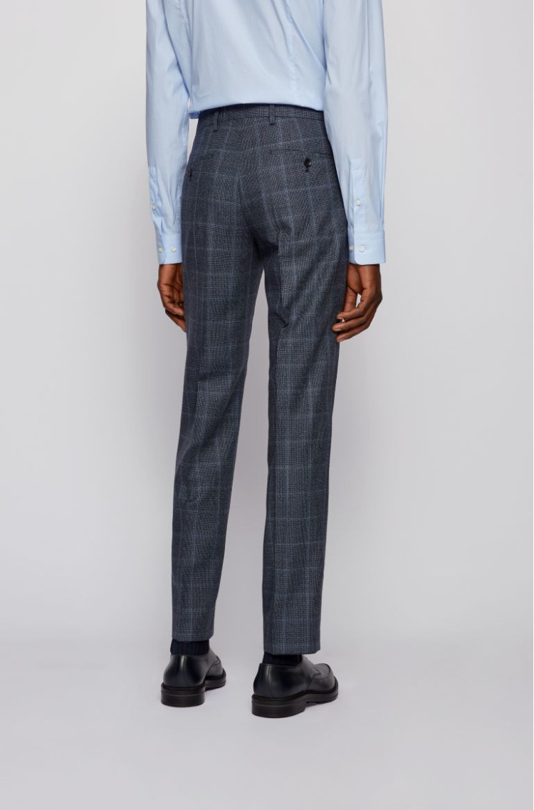 Брюки классика Slim Fit Средняя для мужчин (467103), цвет Синий - №4