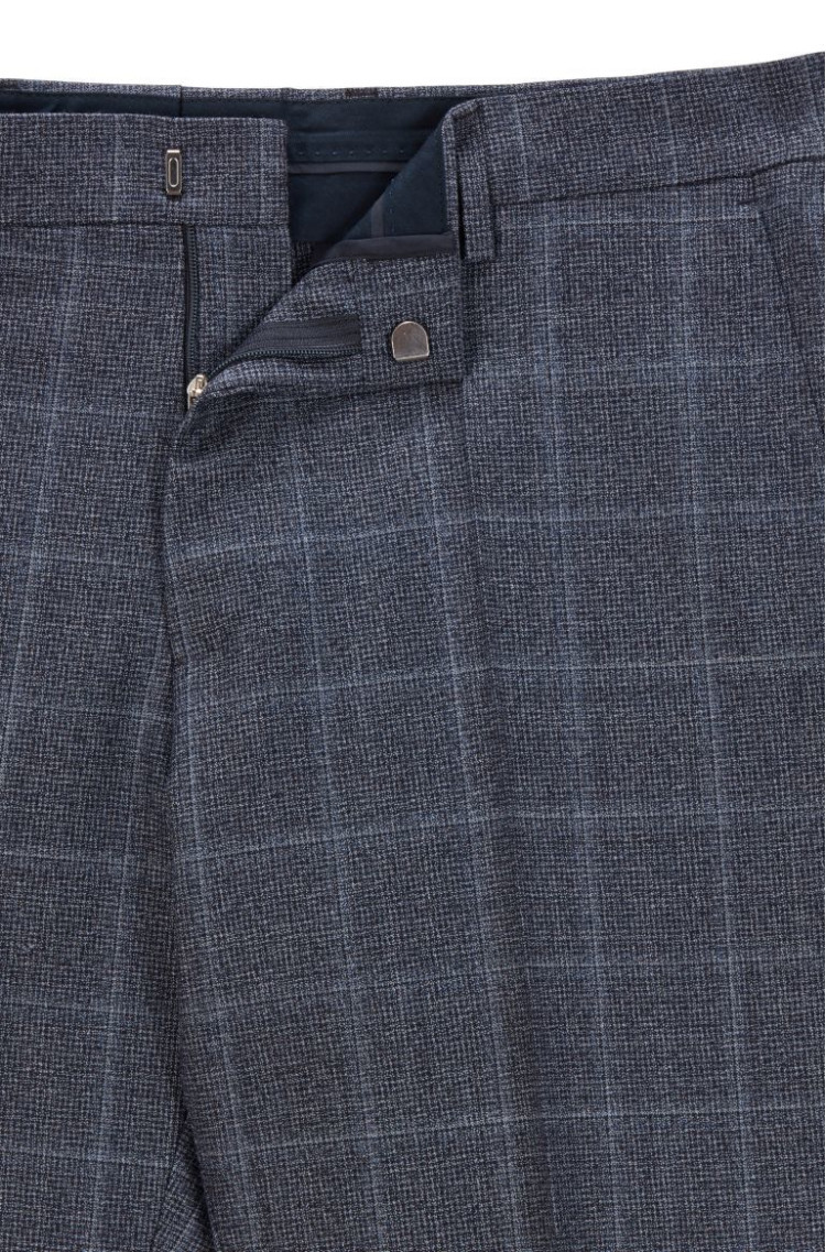 Брюки классика Slim Fit Средняя для мужчин (467103), цвет Синий - №5