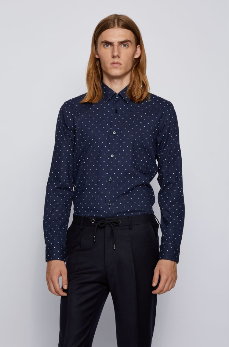 Сорочка повсякденна Extra-slim fit для чоловіків (467111), колір Синій - №2