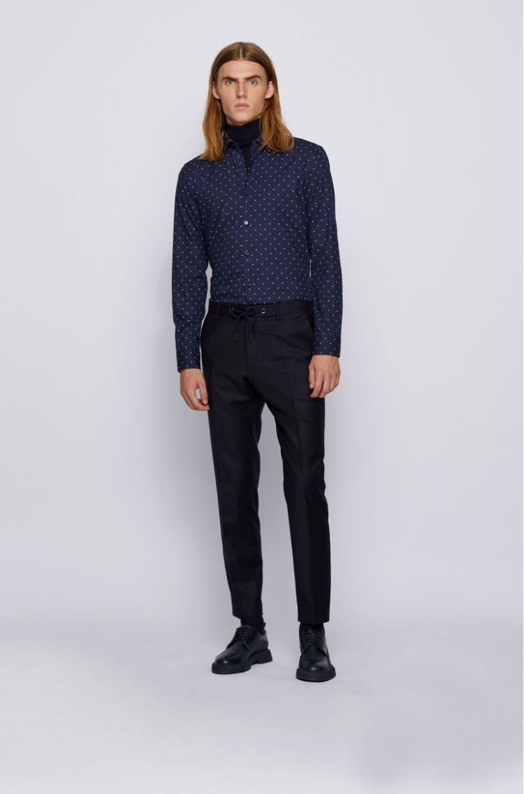 Сорочка повсякденна Extra-slim fit для чоловіків (467111), колір Синій - №3