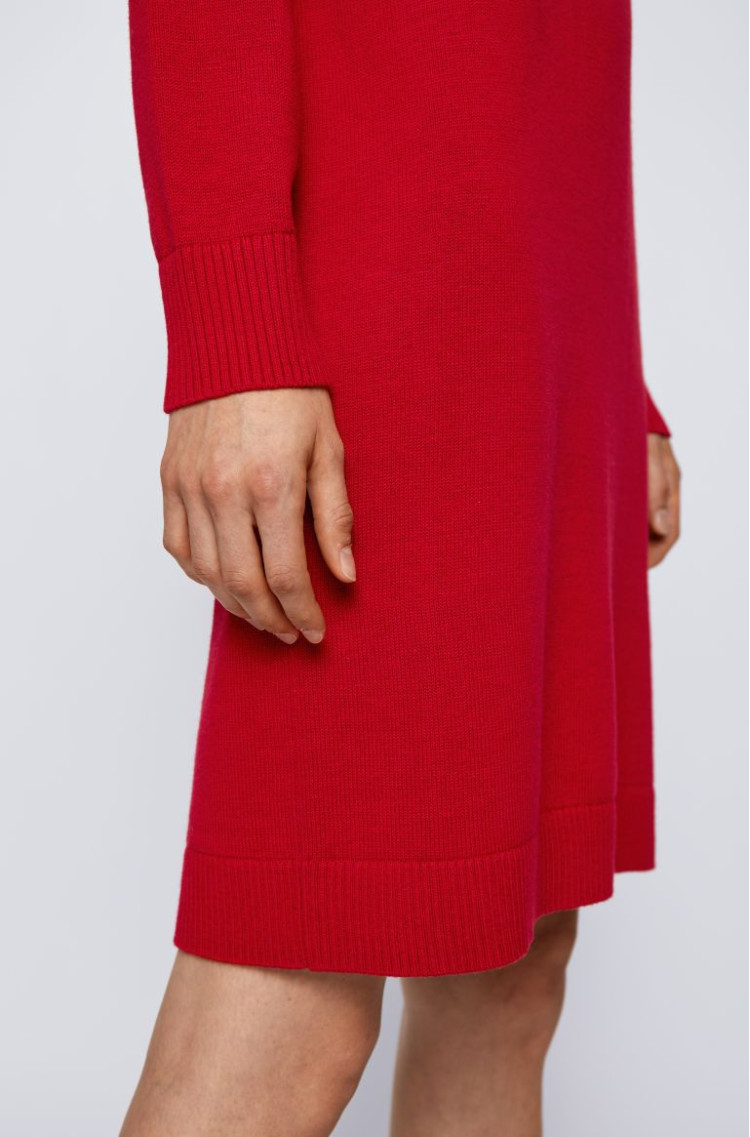 Сукні міді Slim fit для жінок (467214), колір Червоний - №6