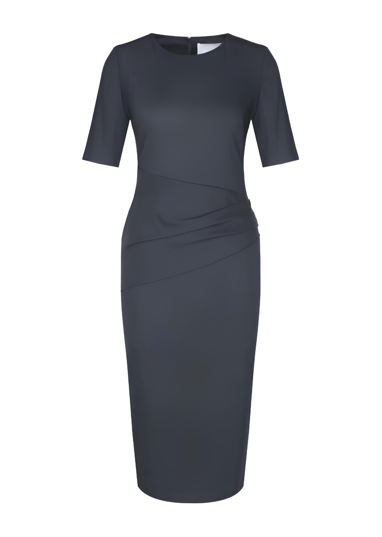 Сукні міді Extra-slim fit для жінок (467215), колір Синій - №1