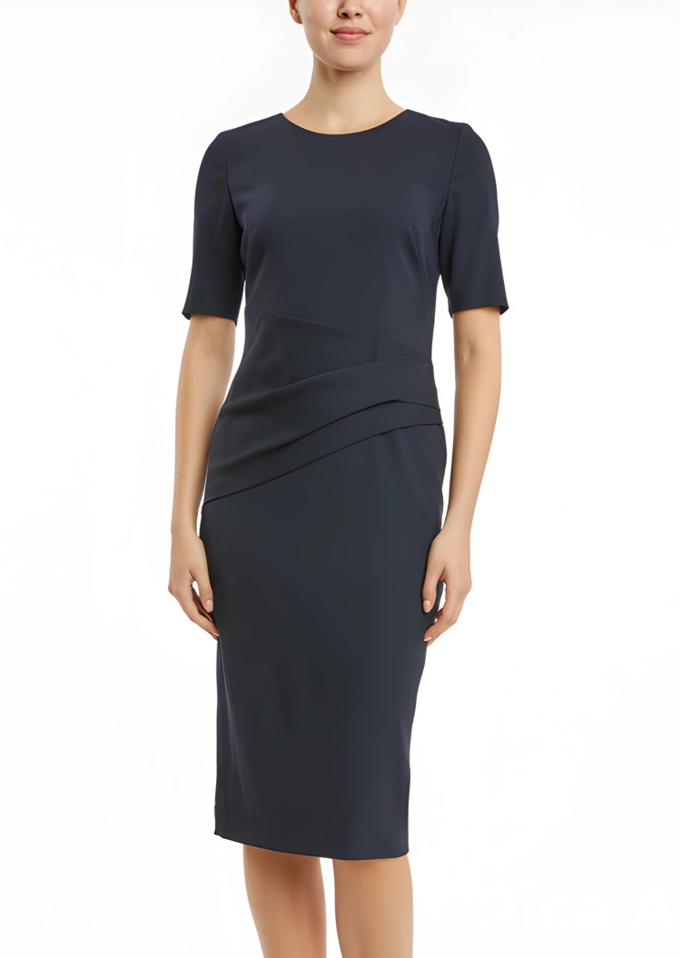 Сукні міді Extra-slim fit для жінок (467215), колір Синій - №3