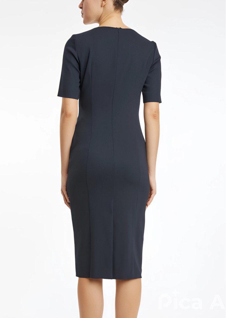 Сукні міді Extra-slim fit для жінок (467215), колір Синій - №4