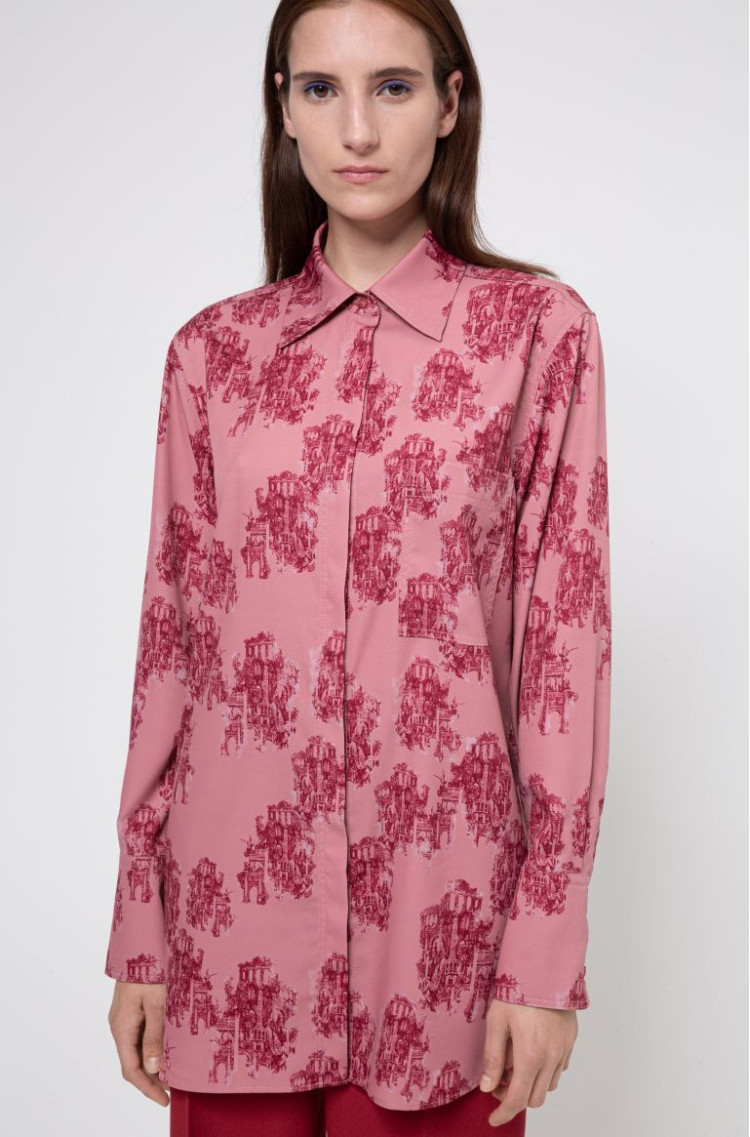 Блуза с длинным рукавом Relaxed fit для женщин (467246), цвет Розовый - №2