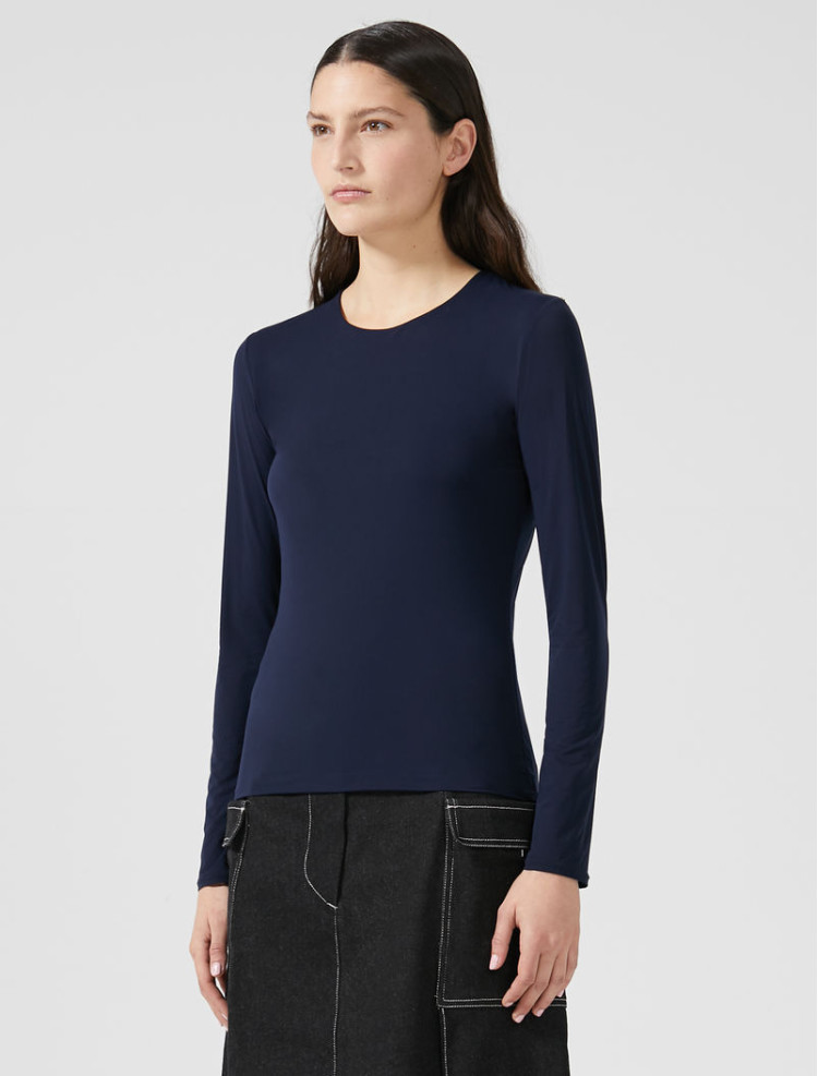 Футболка с длинным рукавом Regular fit для женщин (467460), цвет Синий - №4