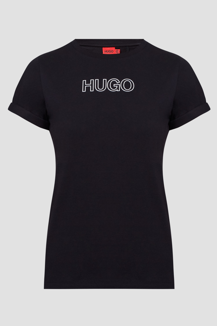 Футболка Slim fit для жінок (468156), колір Чорний - №1