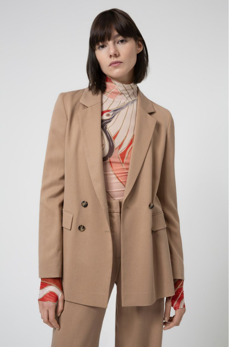 Жакет костюмный Relaxed fit для женщин (468168), цвет Бежевый - №2