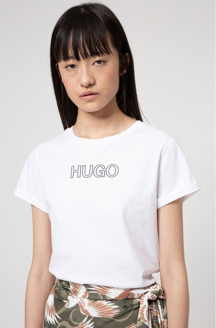 Футболка Slim fit для жінок (468171), колір Білий - №2