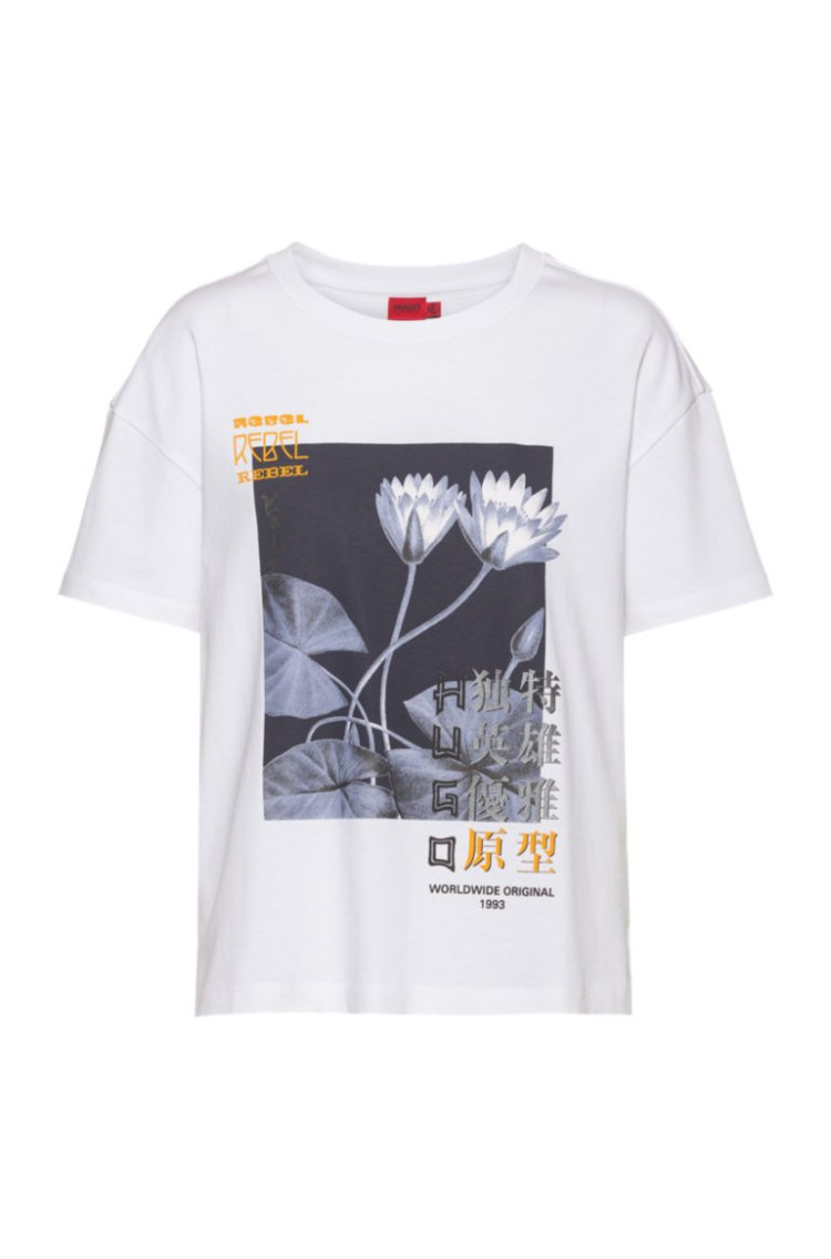 Футболка Relaxed fit для жінок (468172), колір Білий - №1