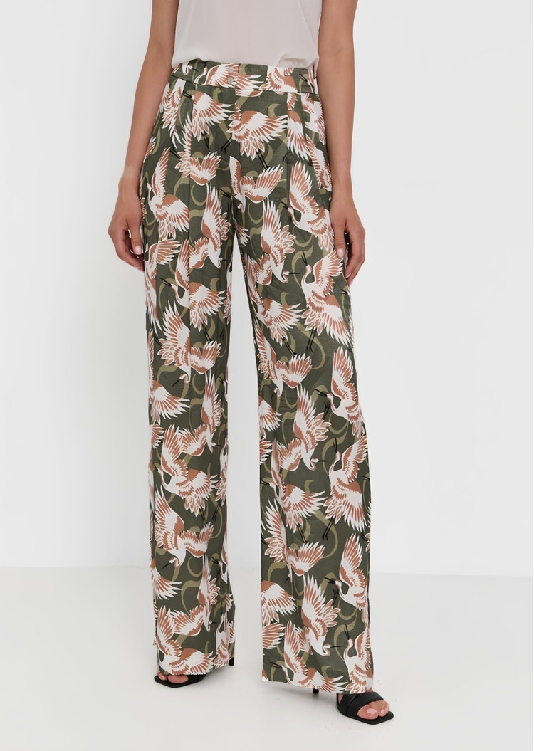 Брюки повсякденні Relaxed fit для жінок (468183), колір Зелений - №1