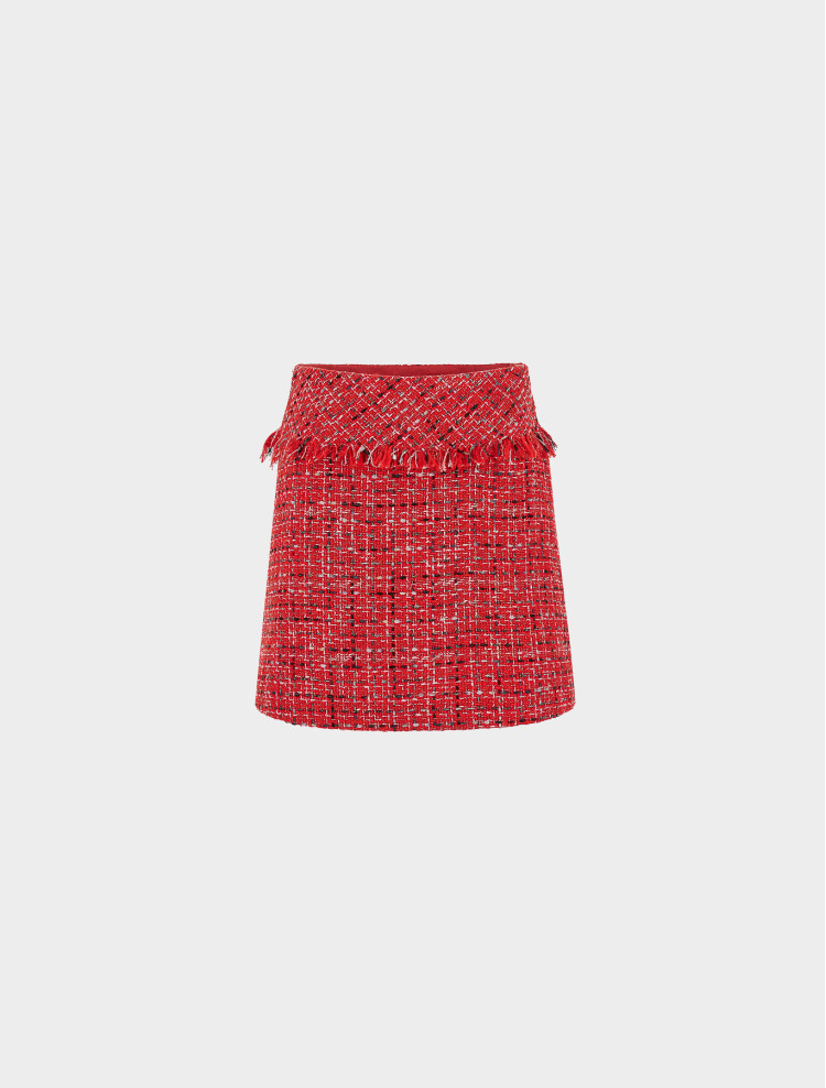 Спідниця міні Slim fit для жінок (468225), колір Червоний - №1
