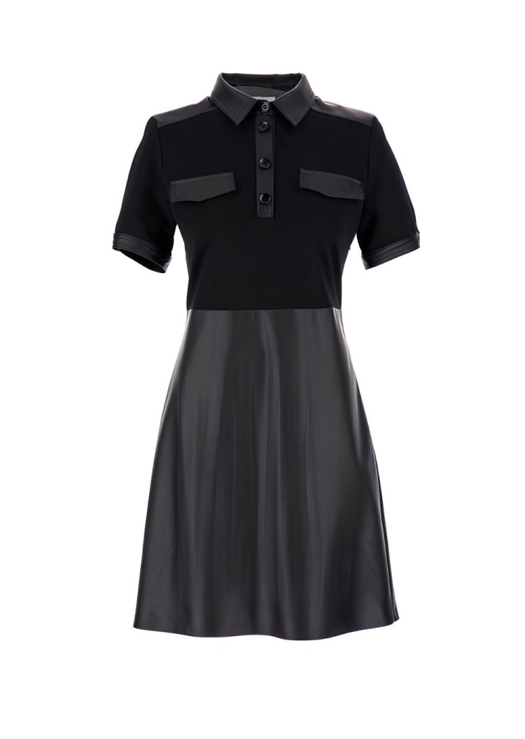 Сукні міді Slim fit для жінок (468233), колір Чорний - №1