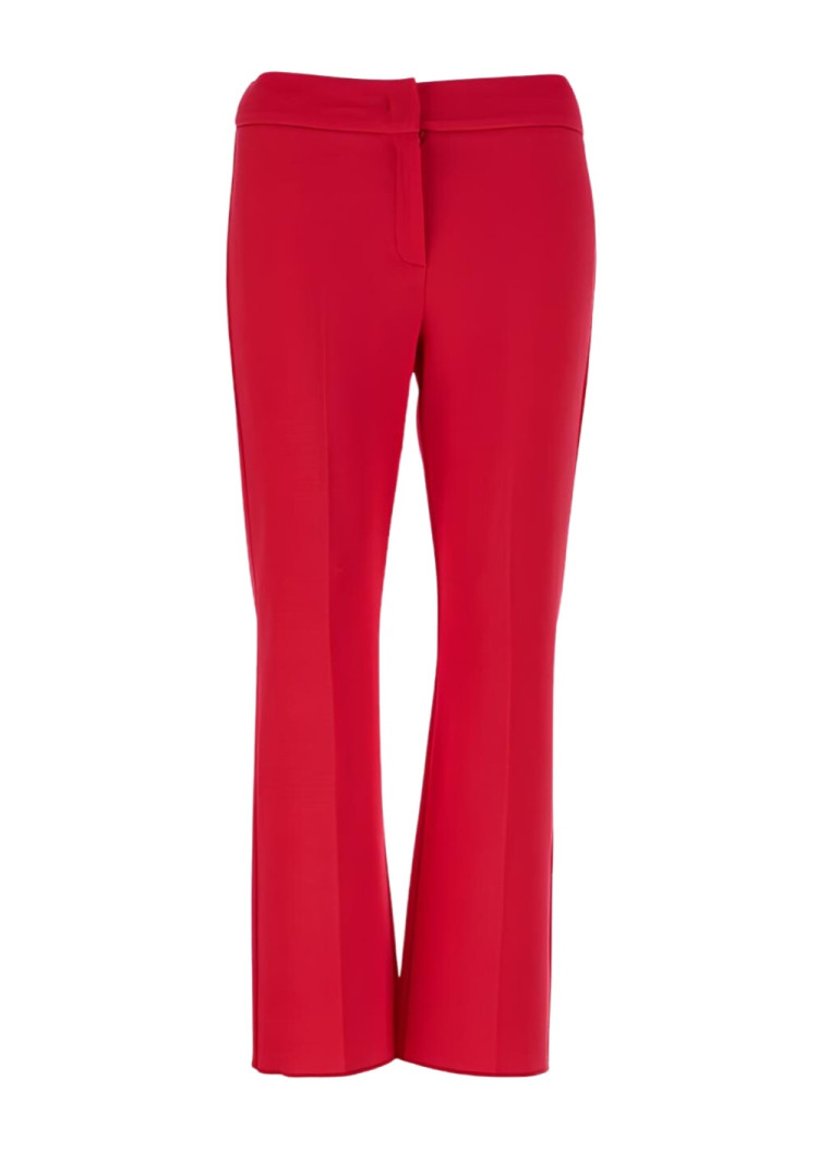 Брюки повседневные Slim fit Средняя для женщин (468243), цвет Розовый - №1