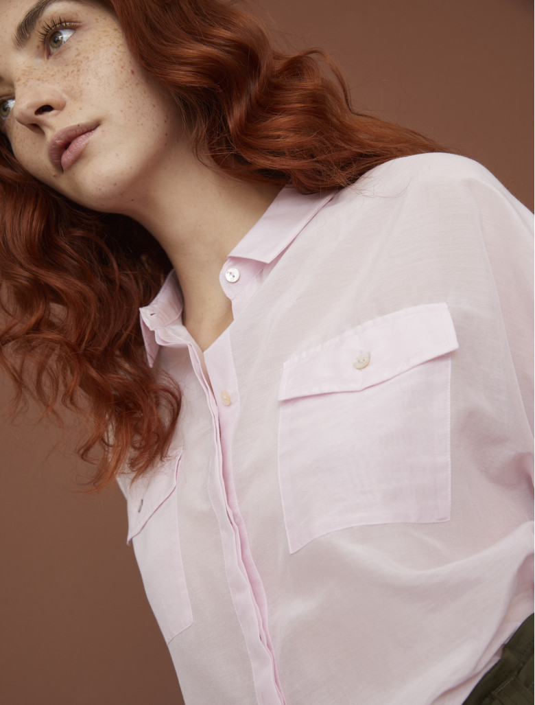 Блуза с длинным рукавом Regular Fit: классический крой, средняя свобода движений.