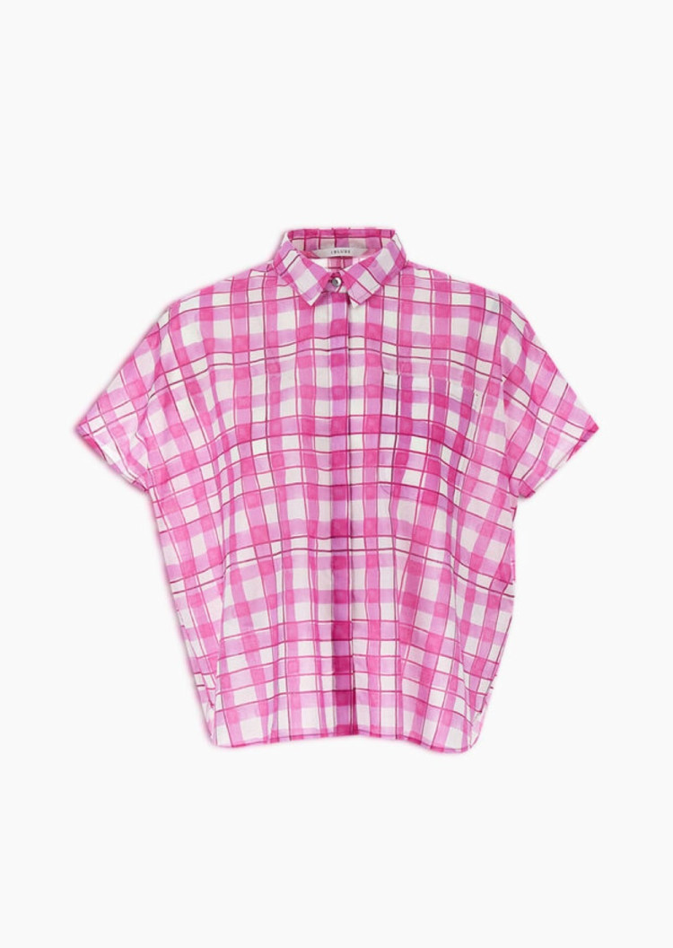 Блуза с коротким рукавом Relaxed fit для женщин (468301), цвет Сиреневый - №1