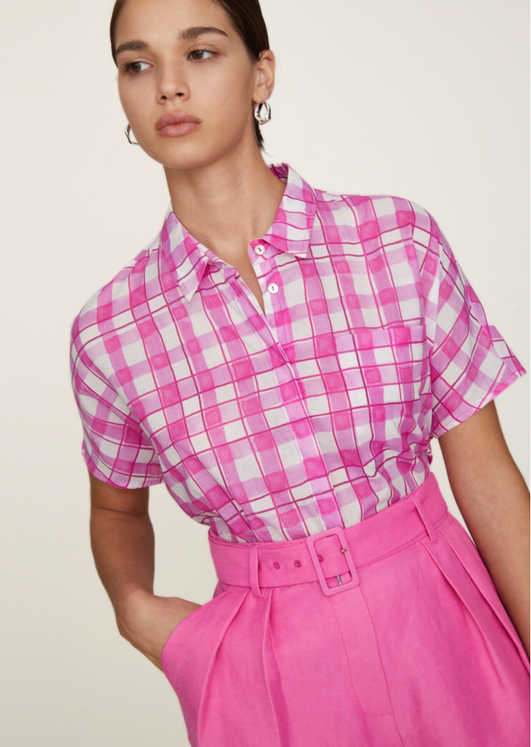 Блуза с коротким рукавом Relaxed fit для женщин (468301), цвет Сиреневый - №2