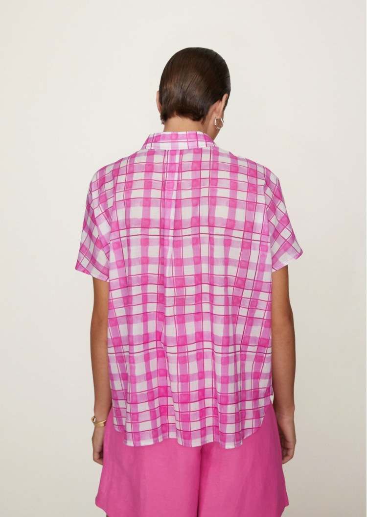 Блуза с коротким рукавом Relaxed fit для женщин (468301), цвет Сиреневый - №4