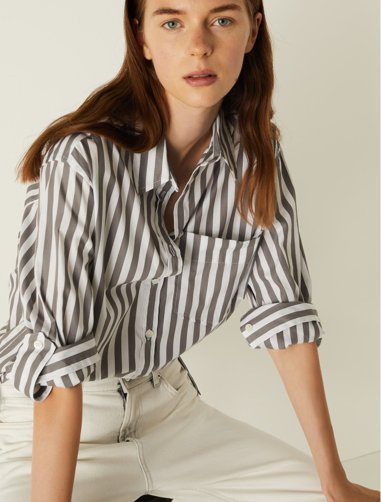 Сорочка з довгим рукавом Relaxed fit для жінок (468328), колір Сірий - №4