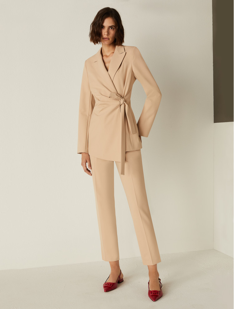 Жакет костюмный Slim fit для женщин (468341), цвет Бежевый - №2