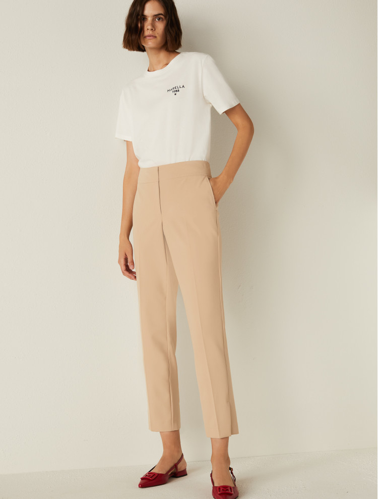 Брюки костюмні Slim fit Низька для жінок (468343), колір Бежевий - №2