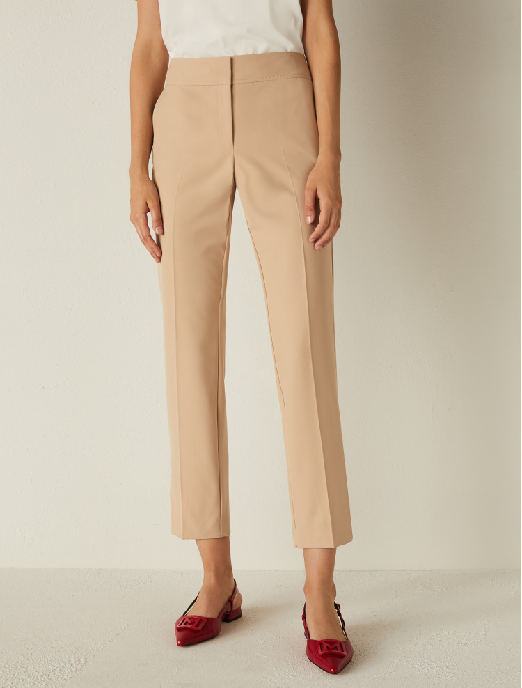 Брюки костюмні Slim fit Низька для жінок (468343), колір Бежевий - №3