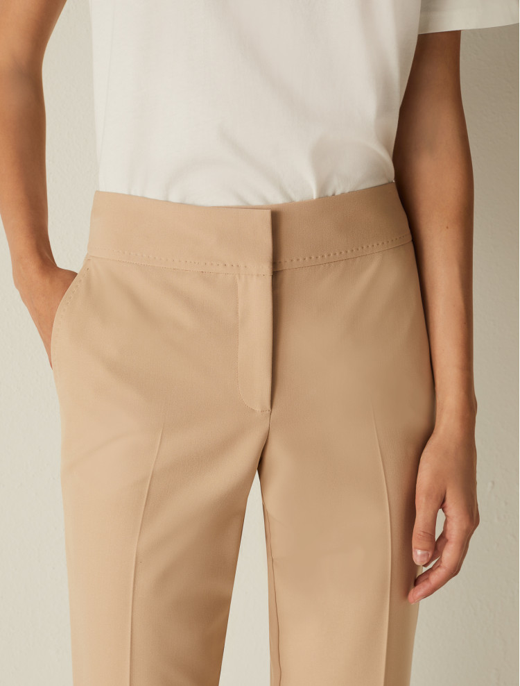 Брюки костюмні Slim fit Низька для жінок (468343), колір Бежевий - №5