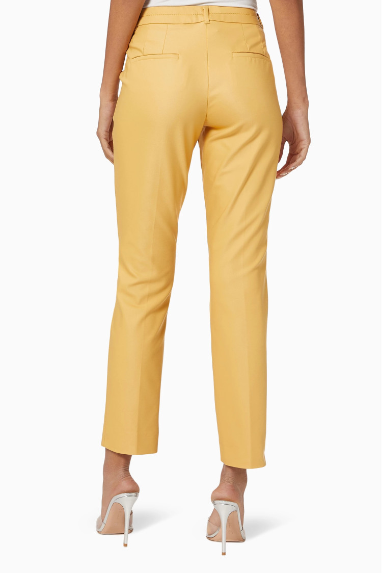 Брюки костюмні Slim fit Середня для жінок (468349), колір Жовтий - №4