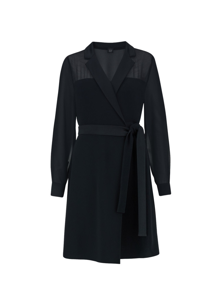 Сукні міді Slim fit для жінок (468358), колір Чорний - №1