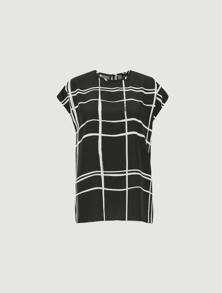 Блуза з коротким рукавом Regular fit для жінок (468360), колір Чорний - №1